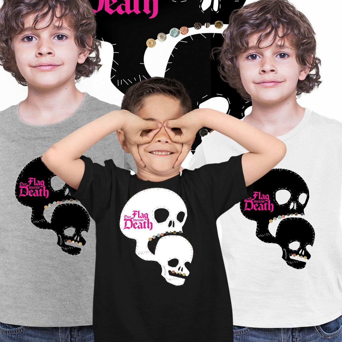 Our Flag Means Death t-shirt Skull Pirate TV movie series Kids Gift T-shirt - Kuzi Tees