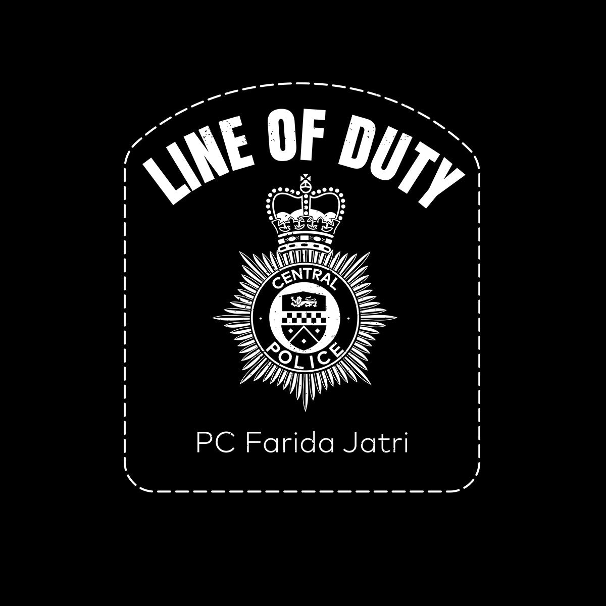 Line of duty - PC Farida Jatri Mens Printed BBC TV Series 6 T-Shirt Inspired By Police Logo Unisex T-Shirt - Kuzi Tees