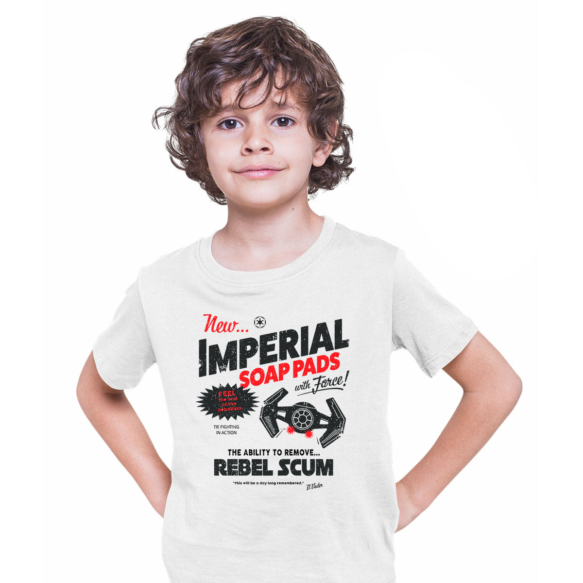 Star Wars Funny T-shirt Imperial Force Rebels Tie Fighter Vader Print Kids T-Shirt - Kuzi Tees