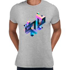 Abstract 3D multi-color geometrical composition T-Shirt - Kuzi Tees
