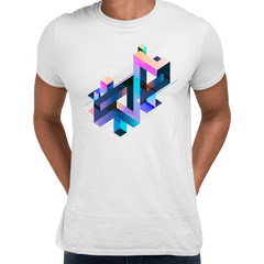 Geometric Graphic Design Print Classic T-Shirt 3D Effect Multiple