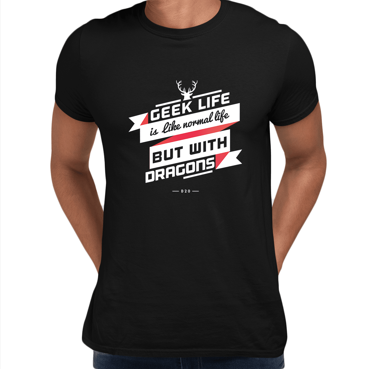 Geek Life Is Like Normal Life But With Dragons T-shirts With An Attitude - Kuzi Tees