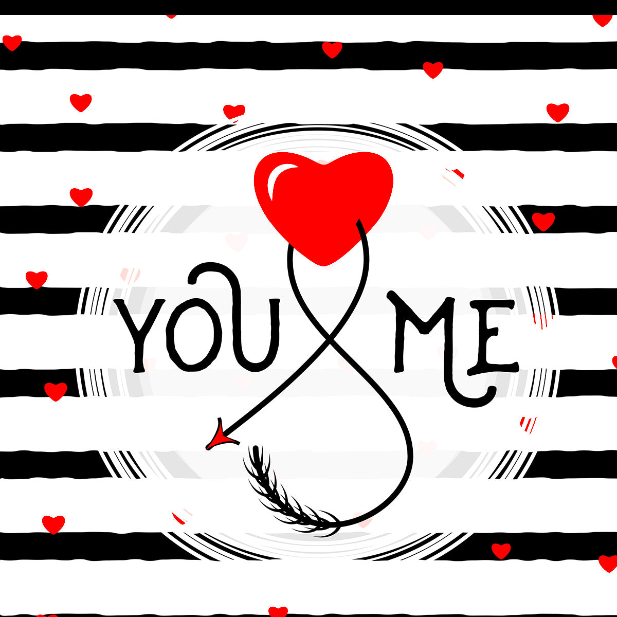 Valentine heart special design you and me Unisex T-shirt - Kuzi Tees