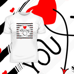 Valentine heart special design you and me Unisex T-shirt - Kuzi Tees