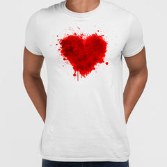 Love abstract watercolour heart Valentine's day Unisex T-shirt - Kuzi Tees