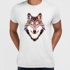 Low Poly Triangular Wolf Head Polygonal Trendy Style - Kuzi Tees