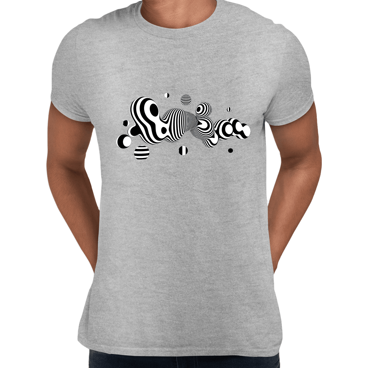 3D Fluid Abstract Zebra Bubble T-shirt Unique Design T-shirt - Kuzi Tees