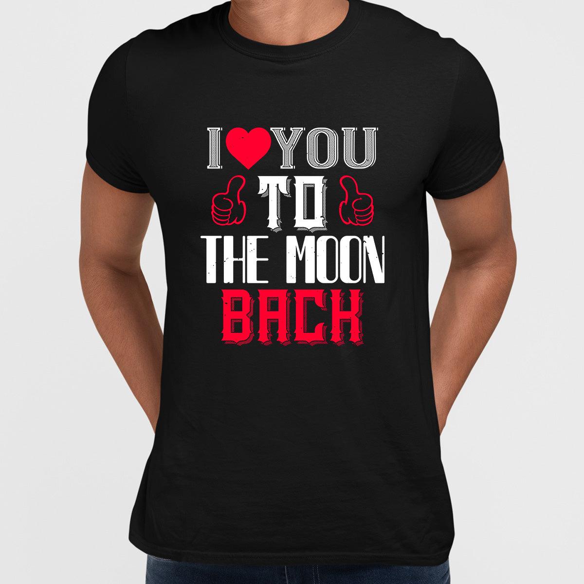 I love you to the moon beach - valentine's day T-shirt edition - Kuzi Tees