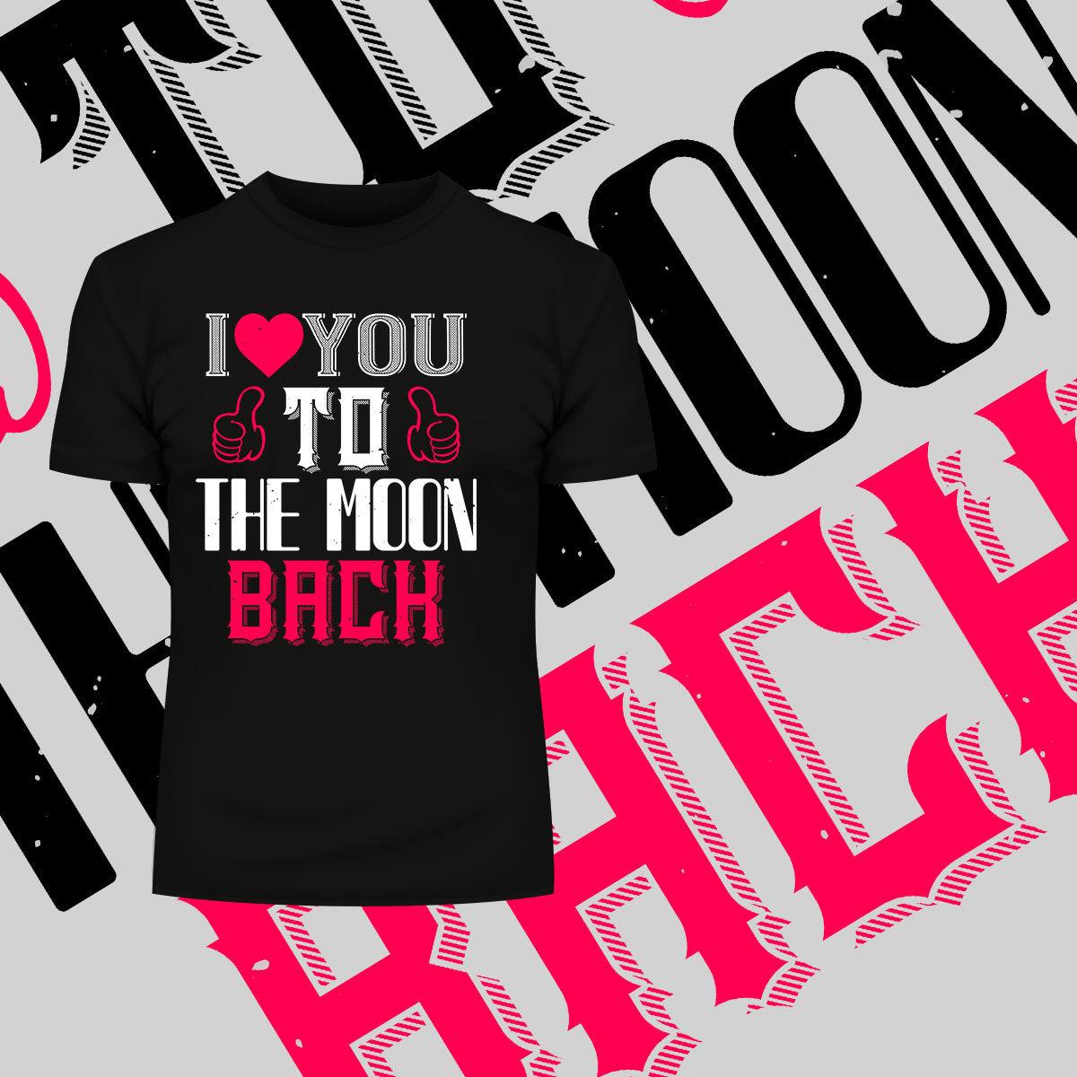 I love you to the moon beach - valentine's day T-shirt edition - Kuzi Tees