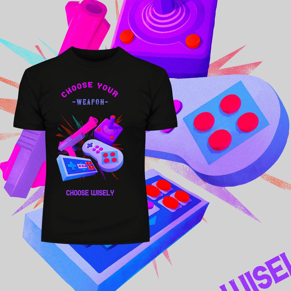 Choose Your Gaming Controller - Choose Wisely Old Fashioned Computer Gaming - Kuzi Tees