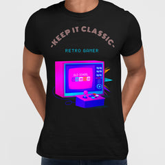 Keep it Classic - Retro Gamer Choose Wisely Old Fashioned Computer Gaming - Kuzi Tees