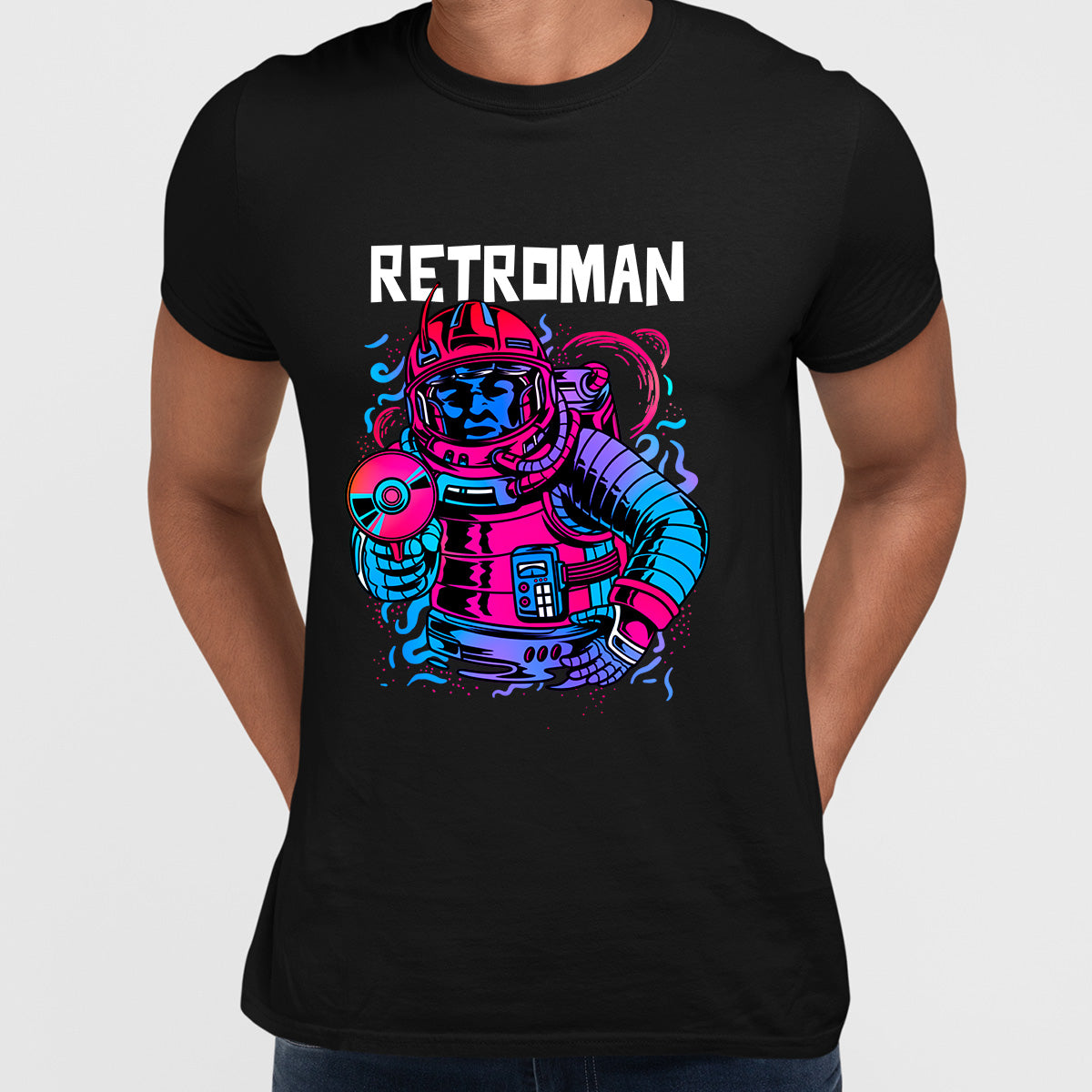 Retroman Retro character - Old Fashioned Computer Gaming Character - Kuzi Tees