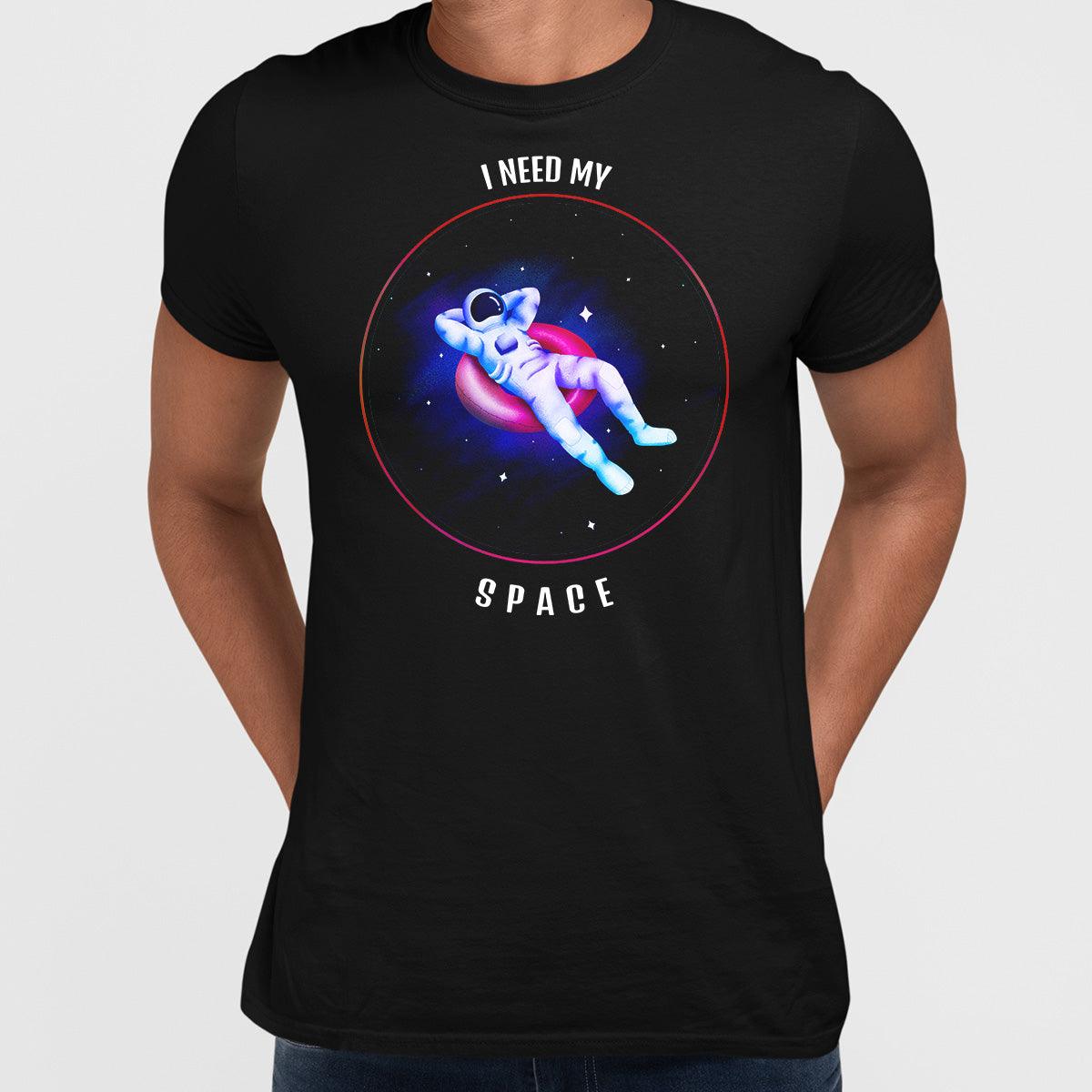 I Need My Space - Retro Astronaut  floating in the space T-shirt - Kuzi Tees