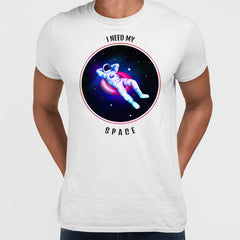 I Need My Space - Retro Astronaut  floating in the space T-shirt - Kuzi Tees