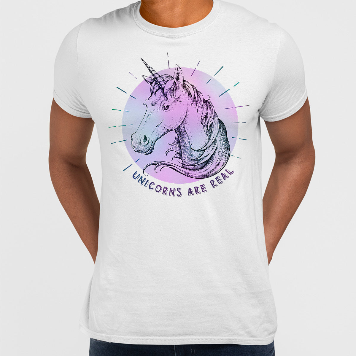 Unicorns Are Real Trending Unisex Black White & Grey T-shirt - Kuzi Tees
