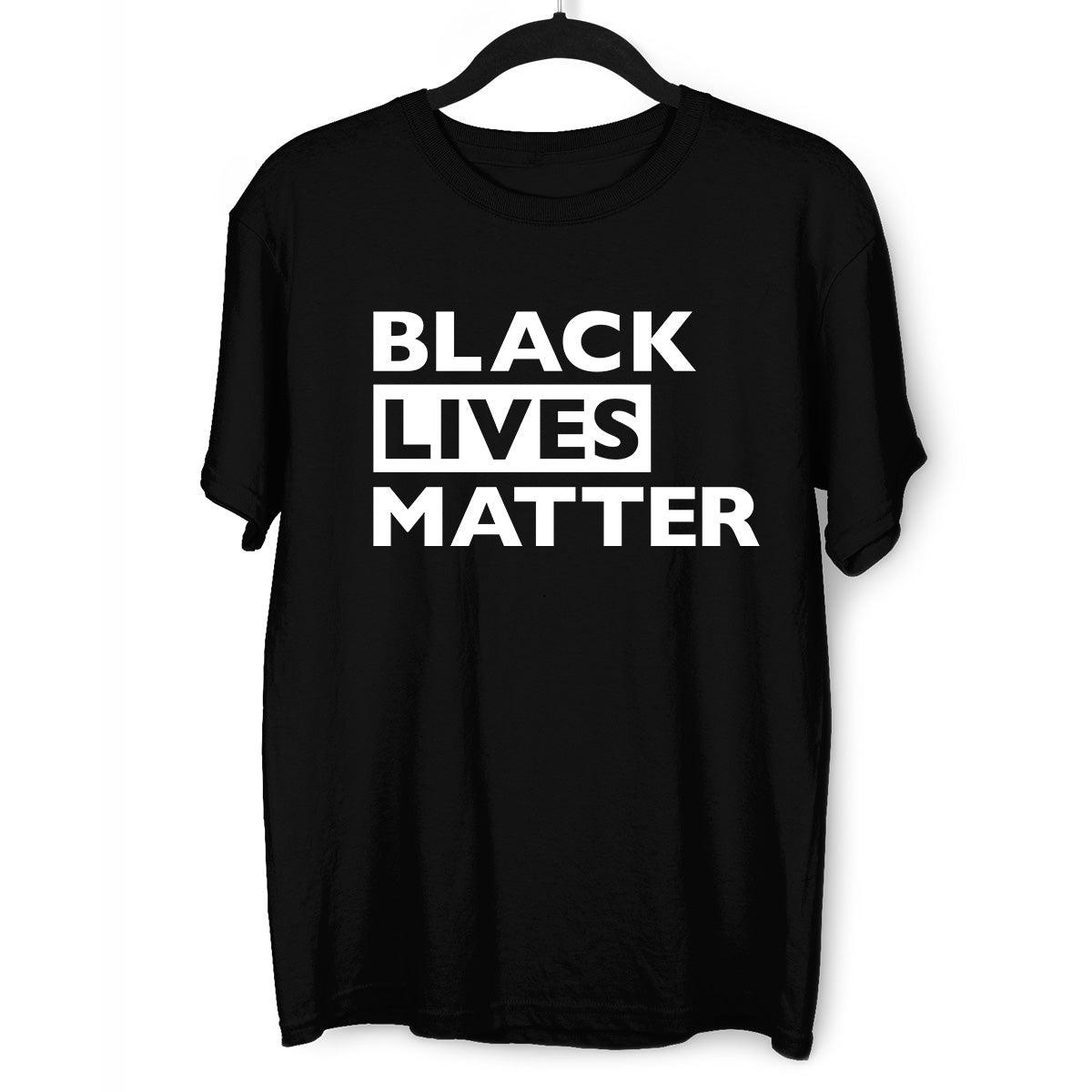 Black Lives Matter Typography Black, White & Grey T-Shirt - Kuzi Tees