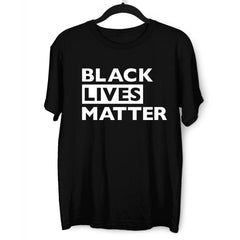 Black Lives Matter Typography Black, White & Grey T-Shirt - Kuzi Tees