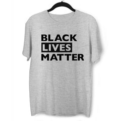 Black Lives Matter Typography Black, White & Grey T-Shirt - Kuzi Tees