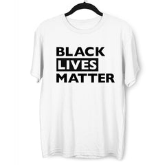 Black Lives Matter Typography Black, White & Grey T-Shirt - Kuzi Tees