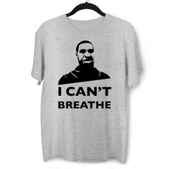 Black Lives Matter I Can Not Breathe Black, White & Grey T-Shirt - Kuzi Tees