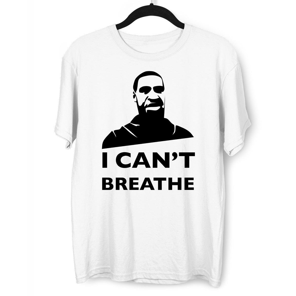 Black Lives Matter I Can Not Breathe Black, White & Grey T-Shirt - Kuzi Tees