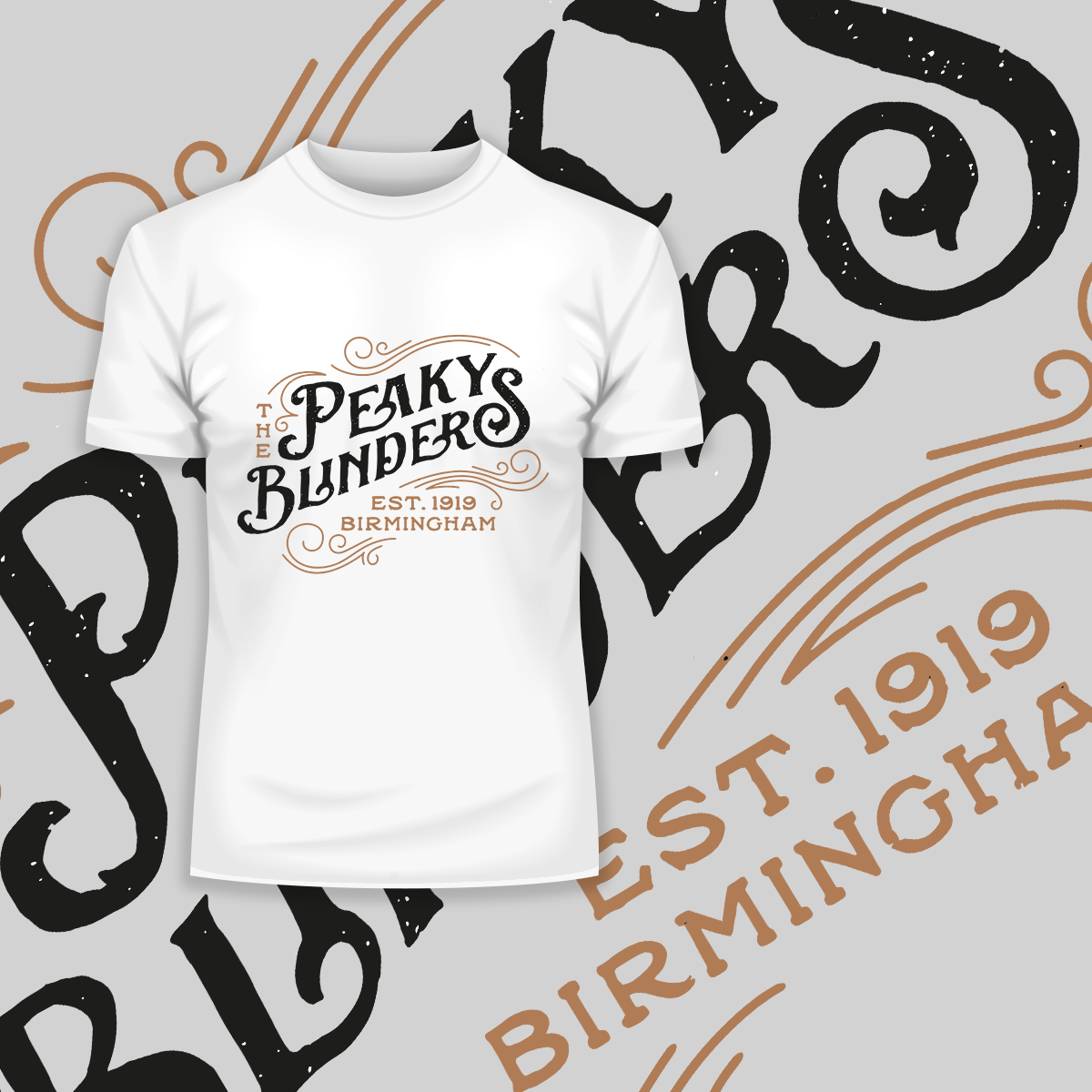 The Peaky Blinders Est Birmingham 1919 Tommy Shelby's Tee Retro Movie - Kuzi Tees