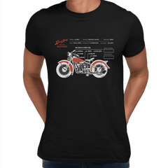 Coffee Roaster Hipster Harley Davidson Biking Columbia Coffee Beans T-Shirt - Kuzi Tees