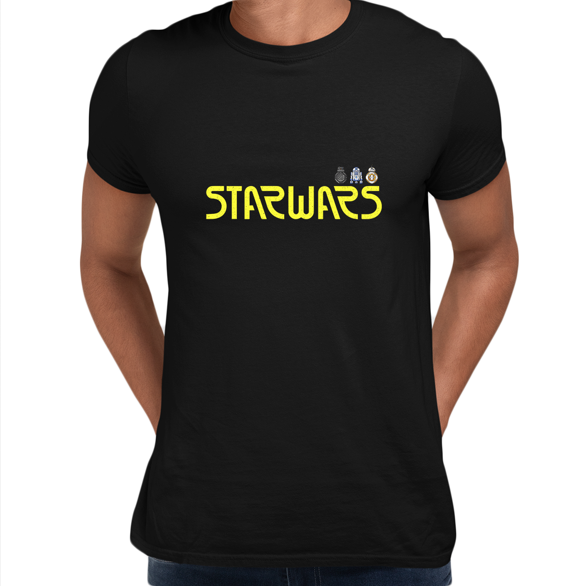 StarWars Droids Crew Neck T-Shirt R2D2 BB8 BB9E - Kuzi Tees