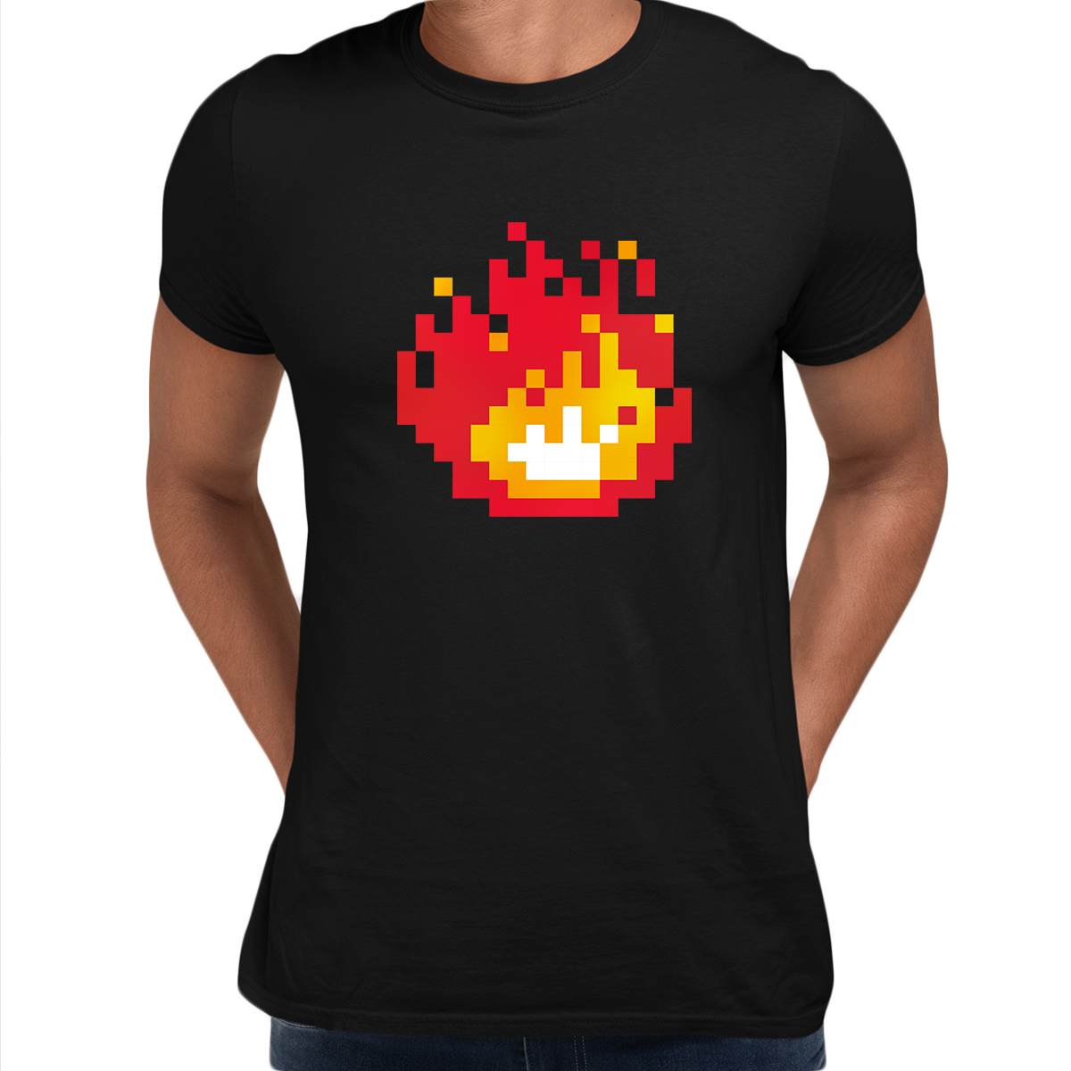 Minecraft Fireplace Amazing Crew Neck T-shirt & Tank Top For Online Game Geeks - Kuzi Tees