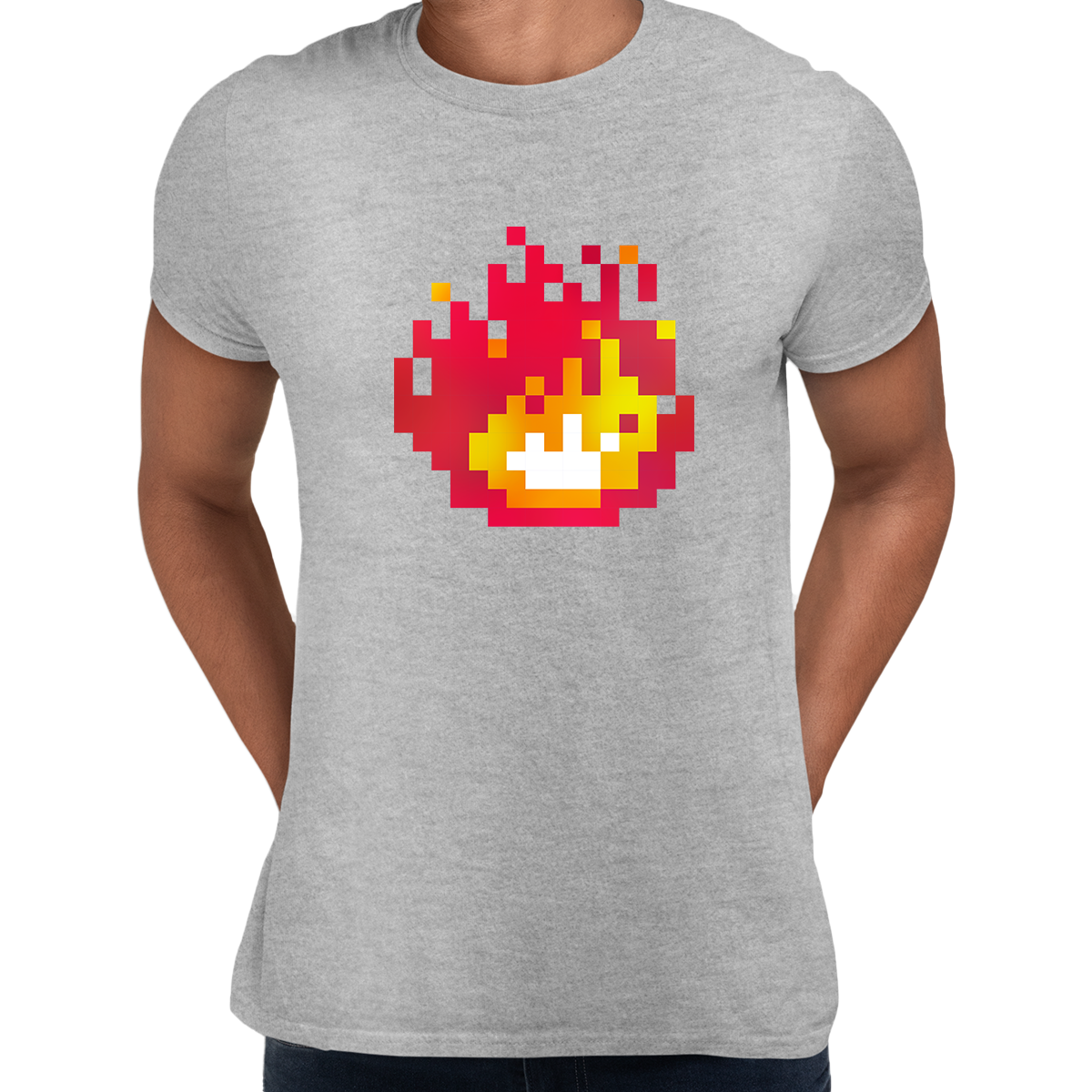 Minecraft Fireplace Amazing Crew Neck T-shirt & Tank Top For Online Game Geeks - Kuzi Tees