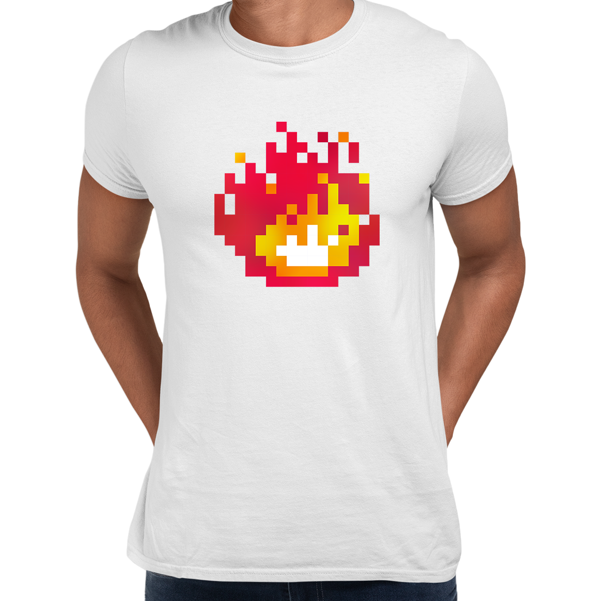 Minecraft Fireplace Amazing Crew Neck T-shirt & Tank Top For Online Game Geeks - Kuzi Tees