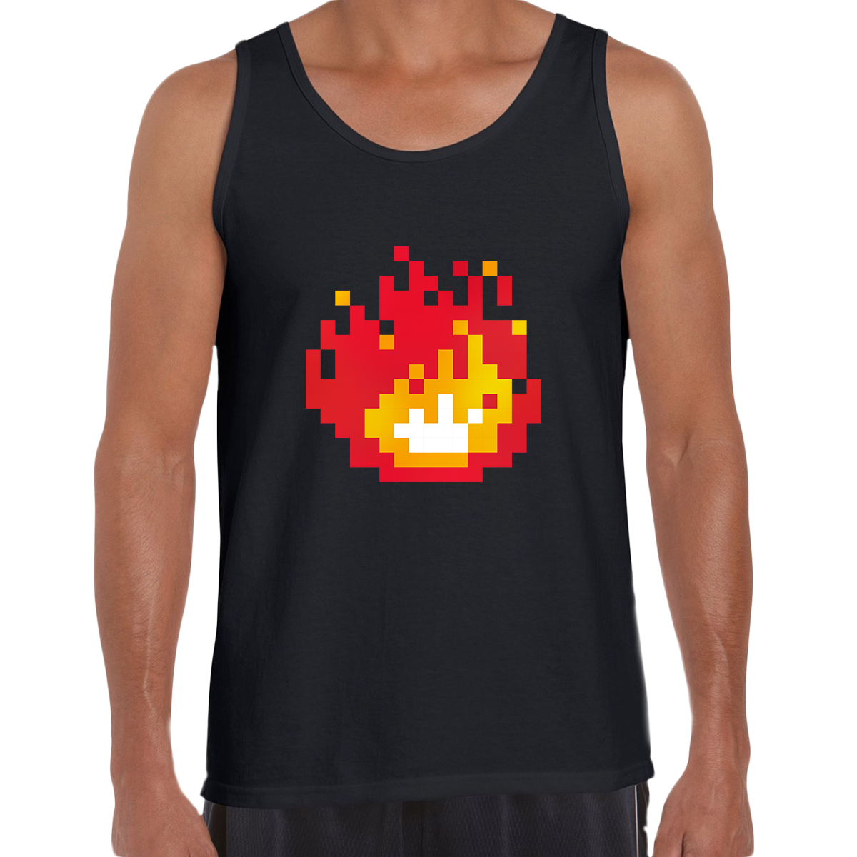 Minecraft Fireplace Amazing Crew Neck T-shirt & Tank Top For Online Game Geeks - Kuzi Tees