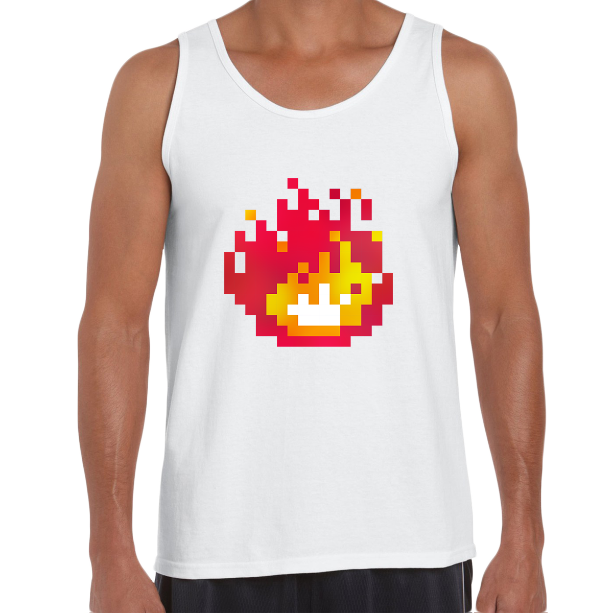 Minecraft Fireplace Amazing Crew Neck T-shirt & Tank Top For Online Game Geeks - Kuzi Tees