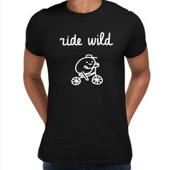 Ride Wild Funny Hipster Biking Apparel Crew Neck T-shirt & Tank Top - Kuzi Tees
