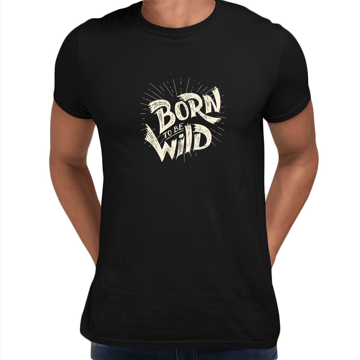 Born to Be Wild Harley Davidson Quote Biking Typography T-shirt - Kuzi Tees
