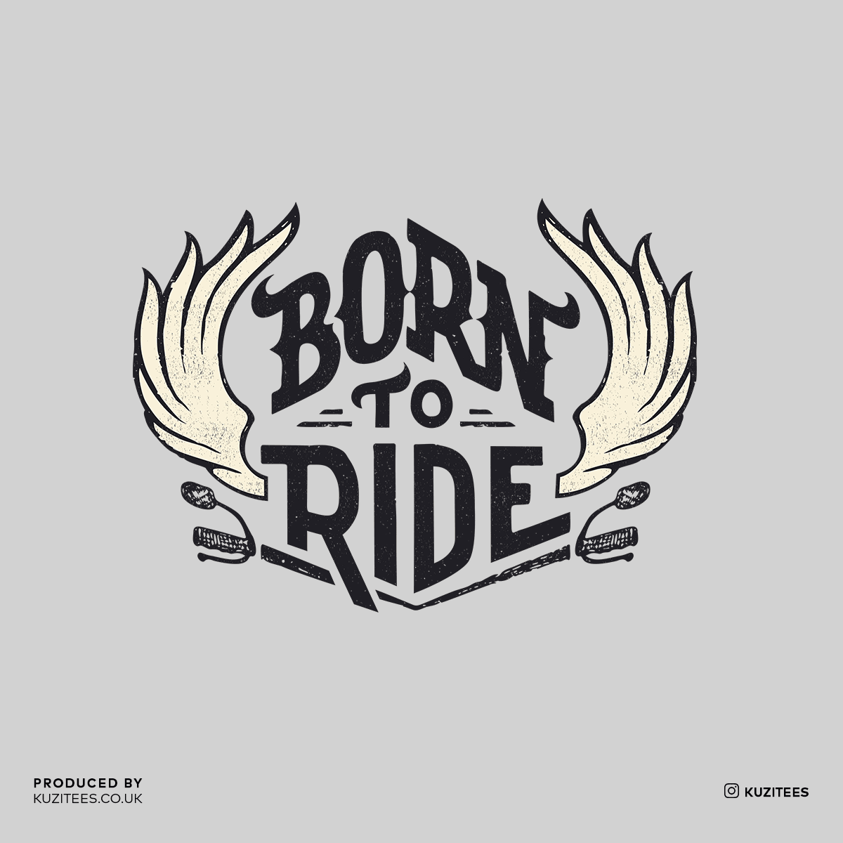 Born To Ride Biking T-shirt for Beard Minds - Kuzi Tees