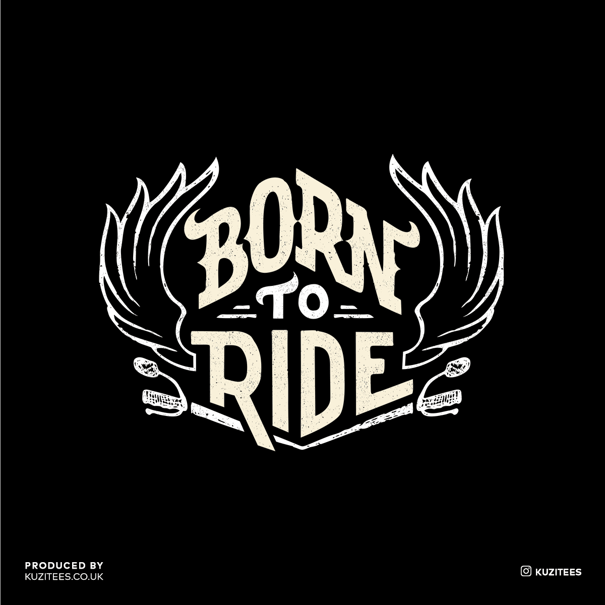 Born To Ride Biking T-shirt for Beard Minds - Kuzi Tees