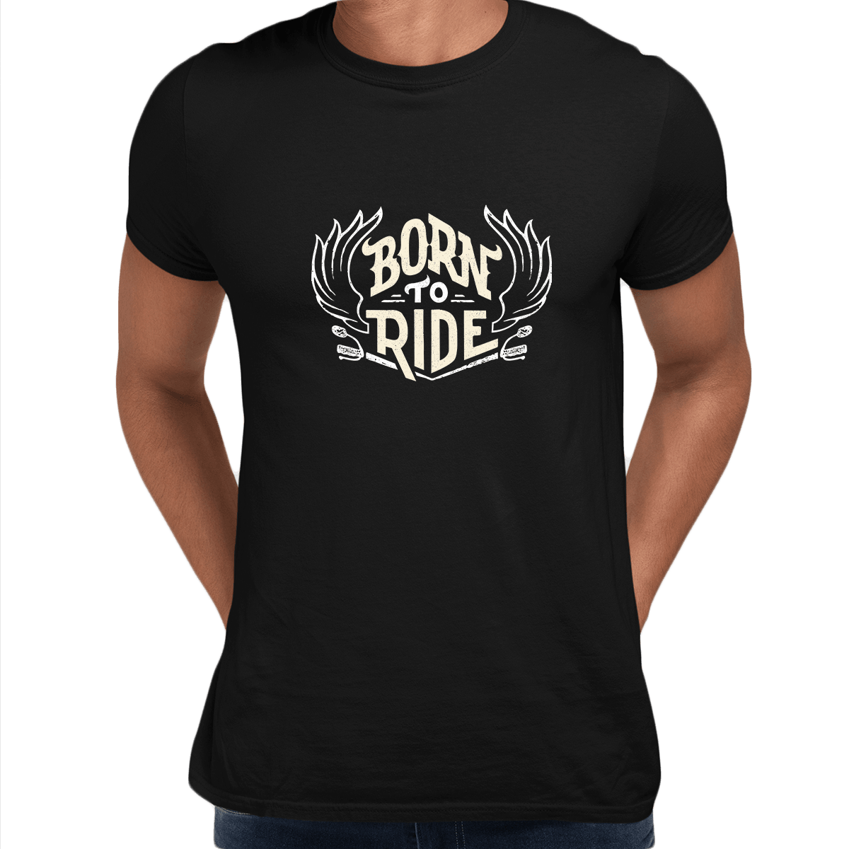 Born To Ride Biking T-shirt for Beard Minds - Kuzi Tees