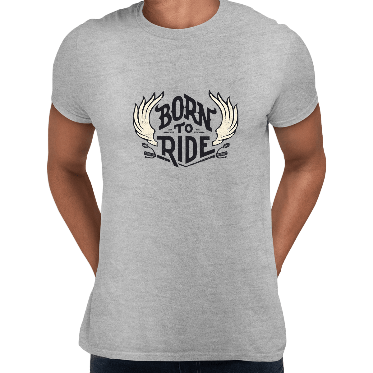 Born To Ride Biking T-shirt for Beard Minds - Kuzi Tees