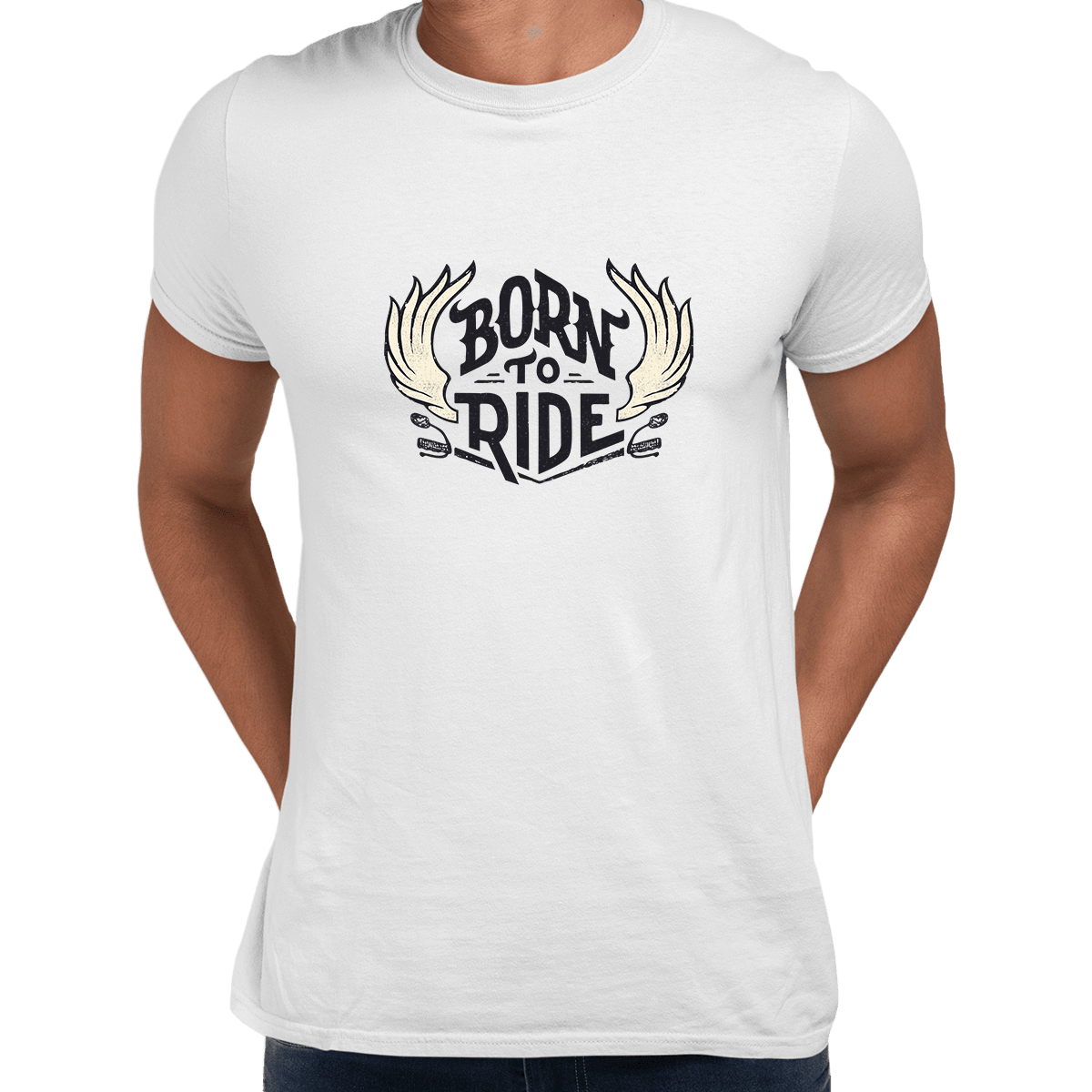 Born To Ride Biking T-shirt for Beard Minds - Kuzi Tees