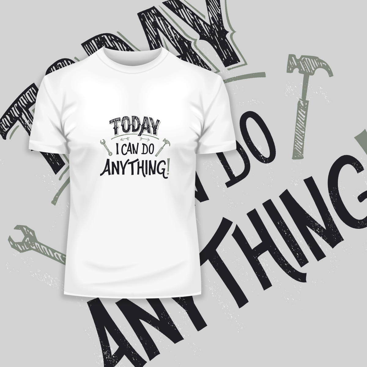 Today I can Do Anything Typography Tshirt - Kuzi Tees