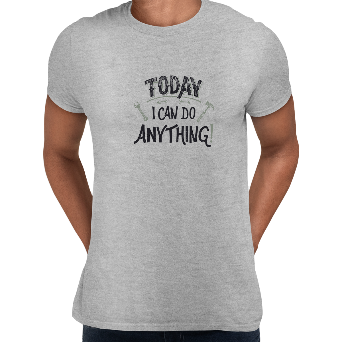 Today I can Do Anything Typography Tshirt - Kuzi Tees