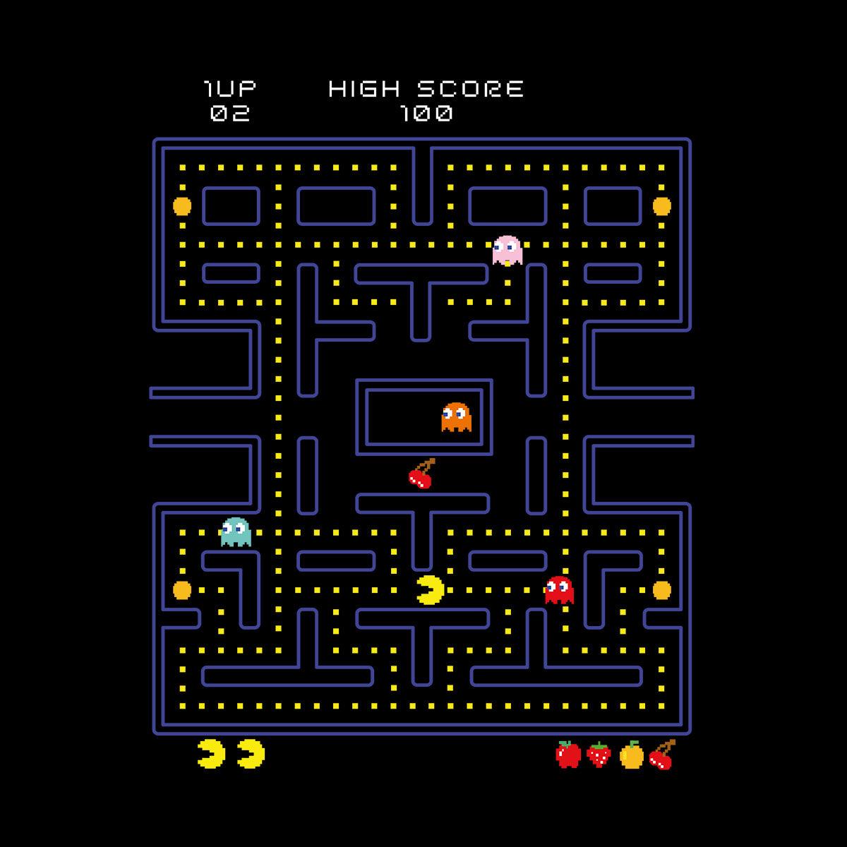 8-bit Retro Maze Chase Arcade Game Namco Atari Blue for Old Fashion Retro Minds - Kuzi Tees