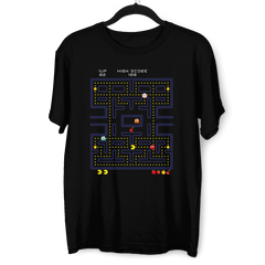 8-bit Retro Maze Chase Arcade Game Namco Atari Blue for Old Fashion Retro Minds - Kuzi Tees