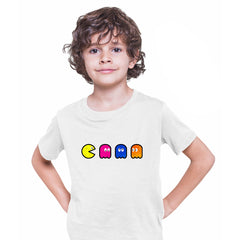 PacMan T-Shirt 8-bit Retro nostalgia Japanese T-Shirts for Kids OLD SKOOL - Kuzi Tees