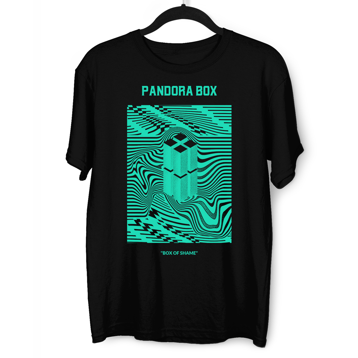 Pandora Box Abstract Box Of Shame Crew Neck T-shirt - Kuzi Tees