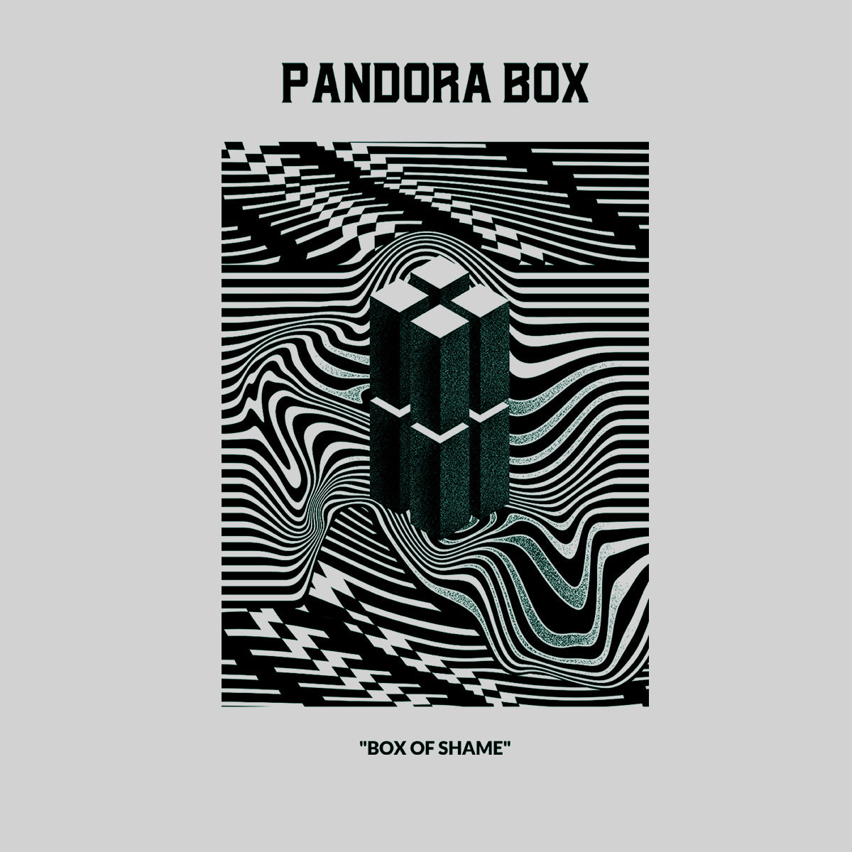 Pandora Box Abstract Box Of Shame Crew Neck T-shirt - Kuzi Tees