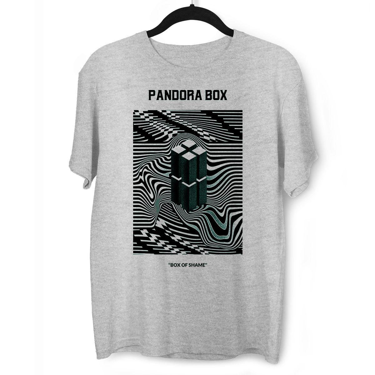 Pandora Box Abstract Box Of Shame Crew Neck T-shirt - Kuzi Tees