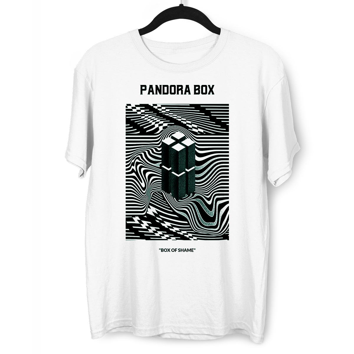 Pandora Box Abstract Box Of Shame Crew Neck T-shirt - Kuzi Tees