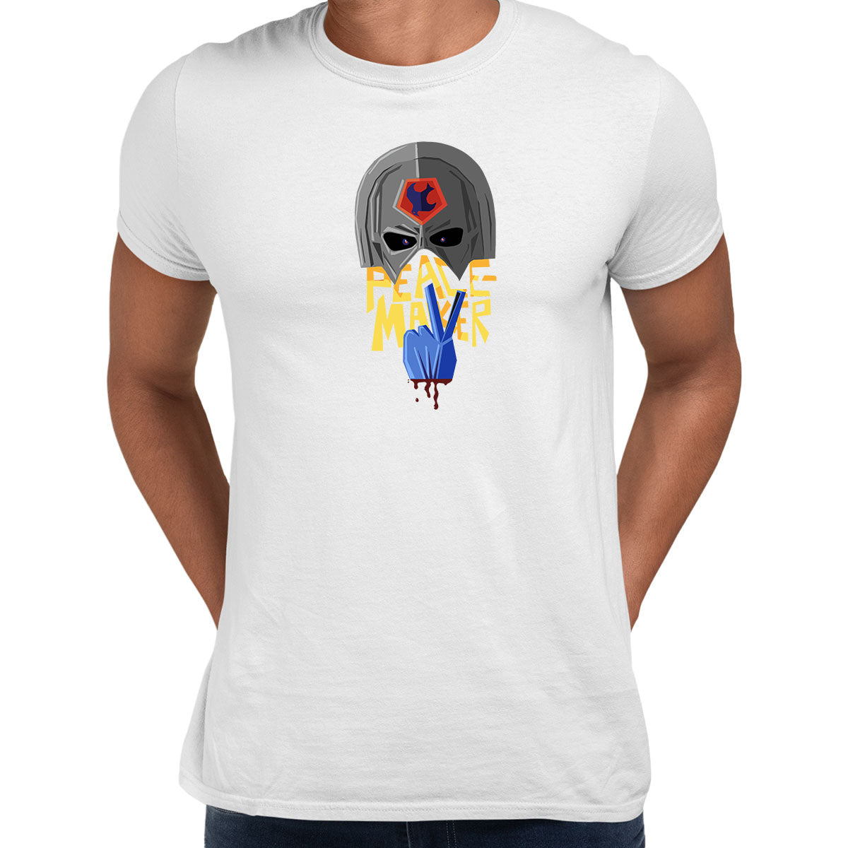 The Peacemaker Helmet comics hero Unisex T-Shirt - Kuzi Tees